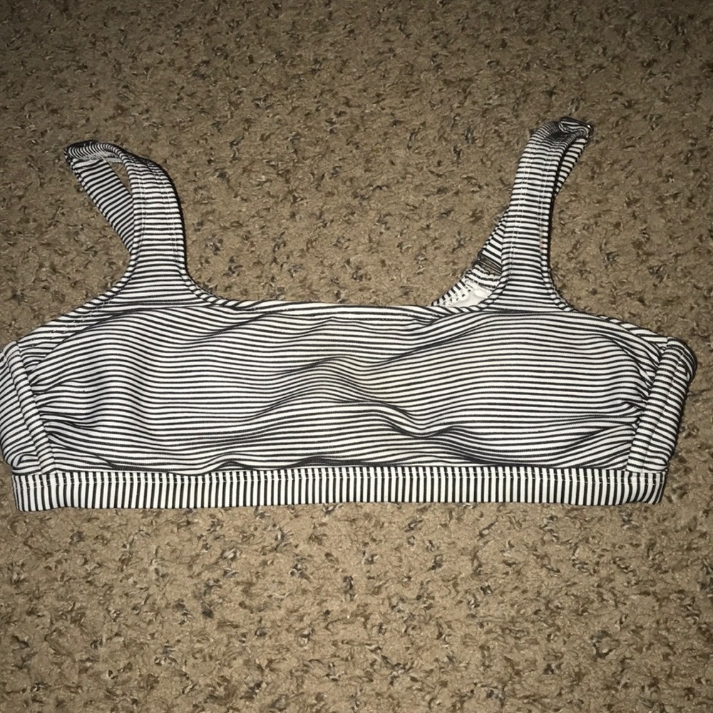 striped bathing suite top